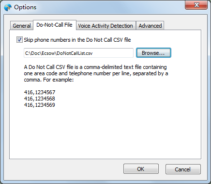 Do Not Call Settings